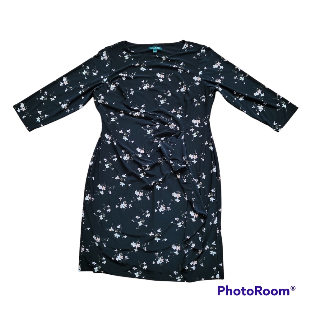 Ralph Lauren black 3/4 sleeve dress